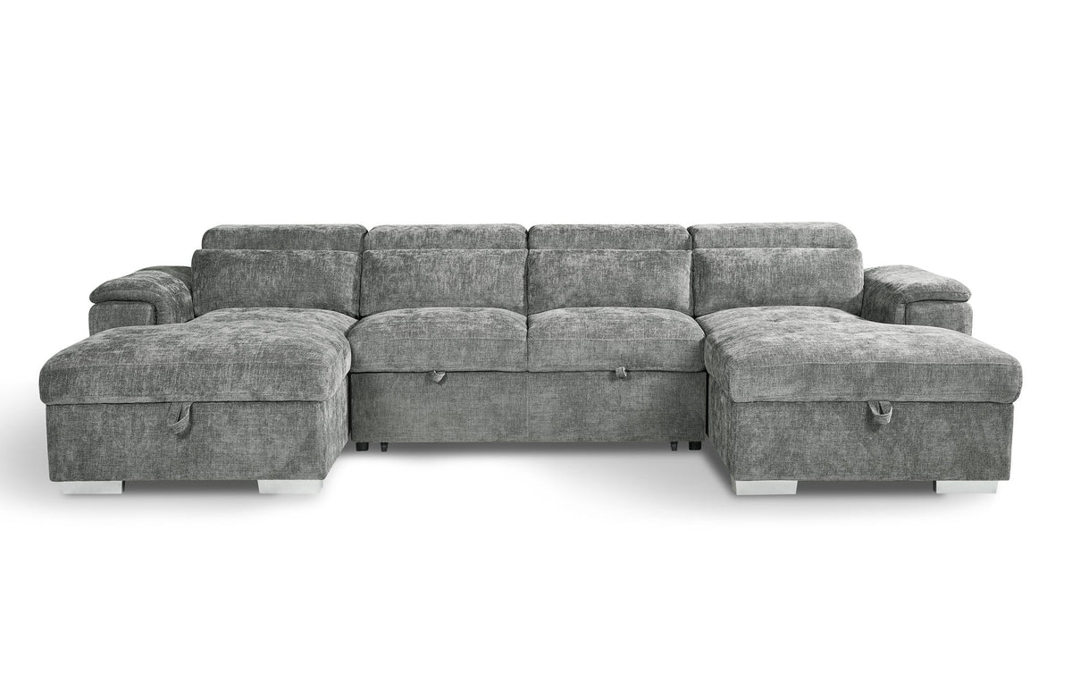 Alaya Sofabed Grey U Shape Corner