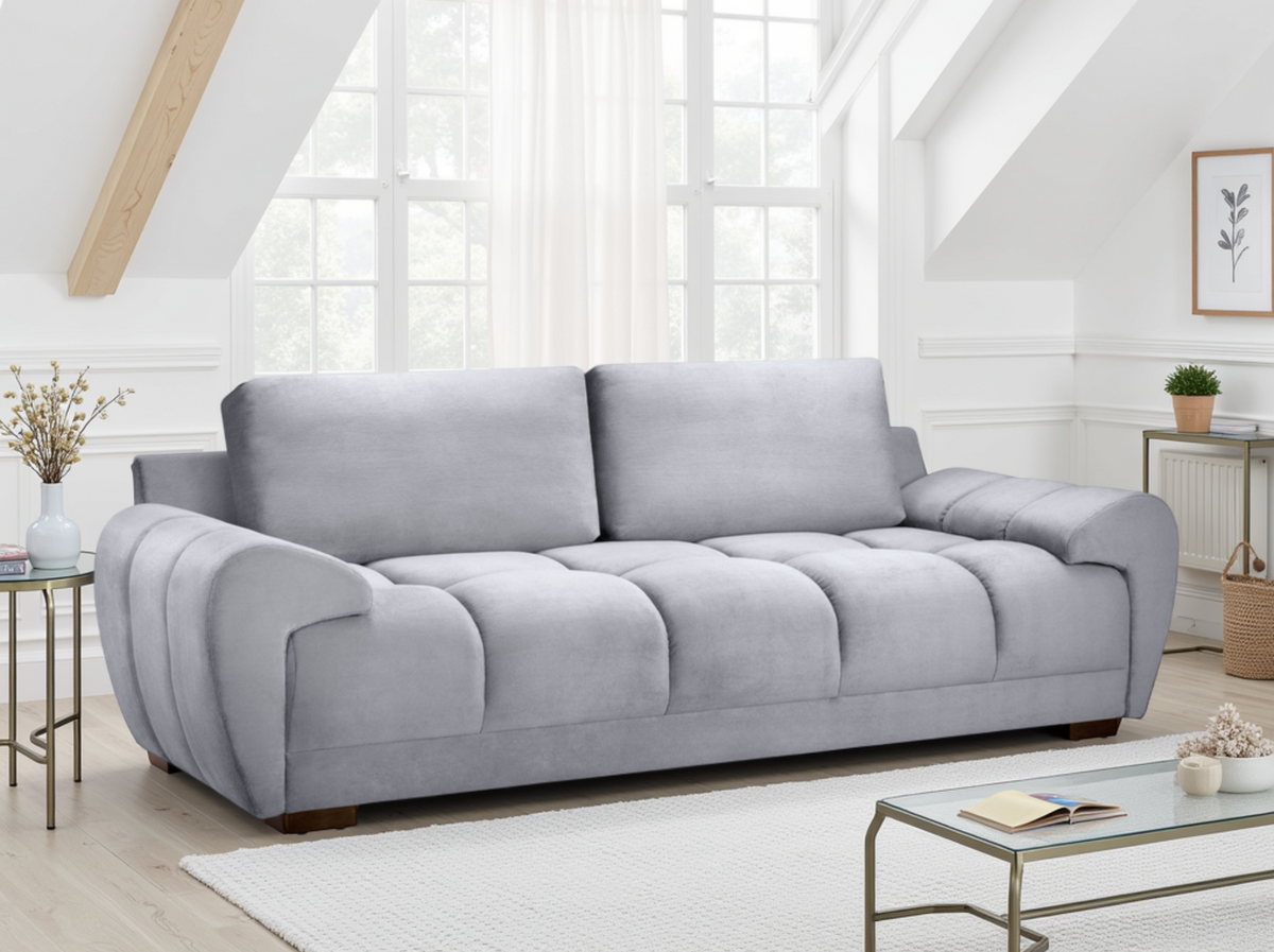 Azzuro Sofa Grey 3 Seater