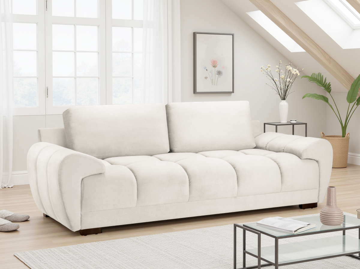 Azzuro Sofa Cream 3 Seater