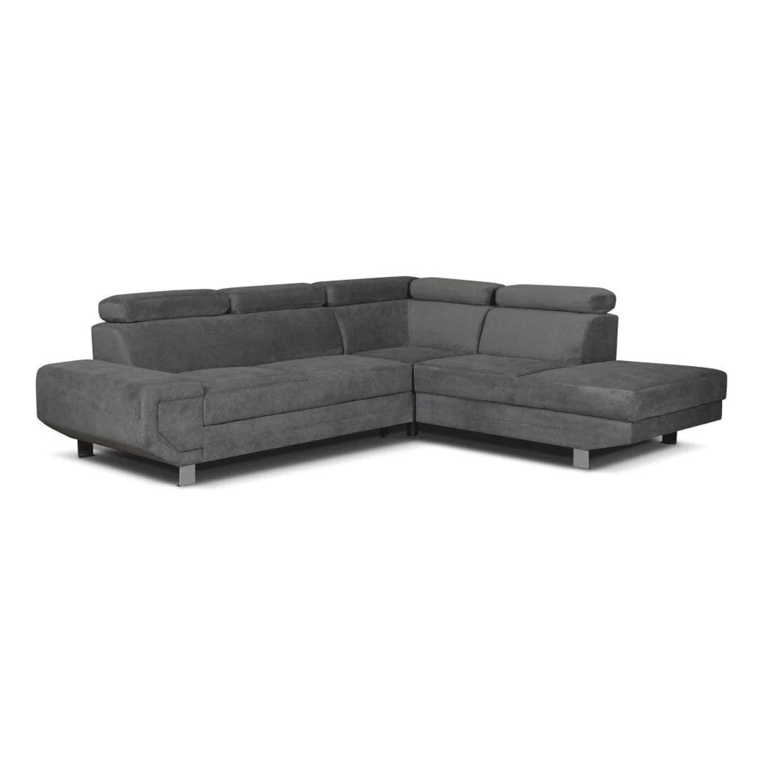 Arctic Grey Fabric Corner Sofa Bed, Left or Right Hand Facing