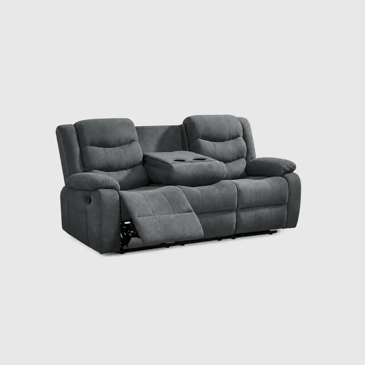 Conway Grey Fabric Manual Recliner 3+2 Seater Sofa Set