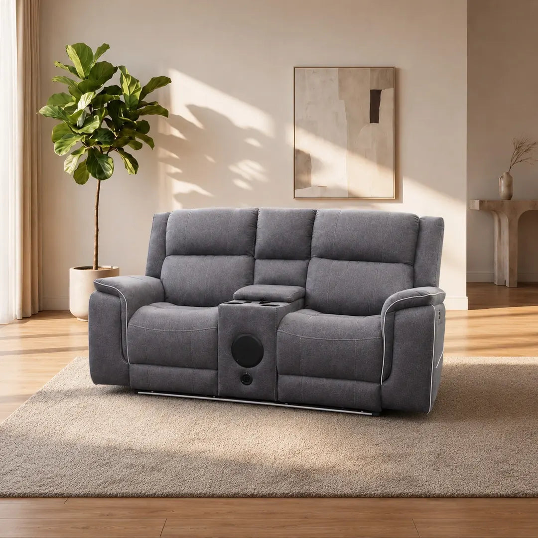 Hannah 3+2 Seater Sofa  Micro Fibre Fabric With Speakers