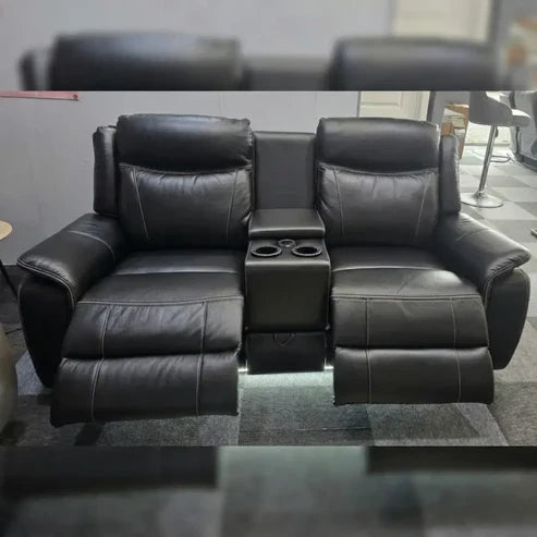 Prada Leather Electric Recliner Sofa 3+2 Seater with Bluetooth, LED & USB-C
