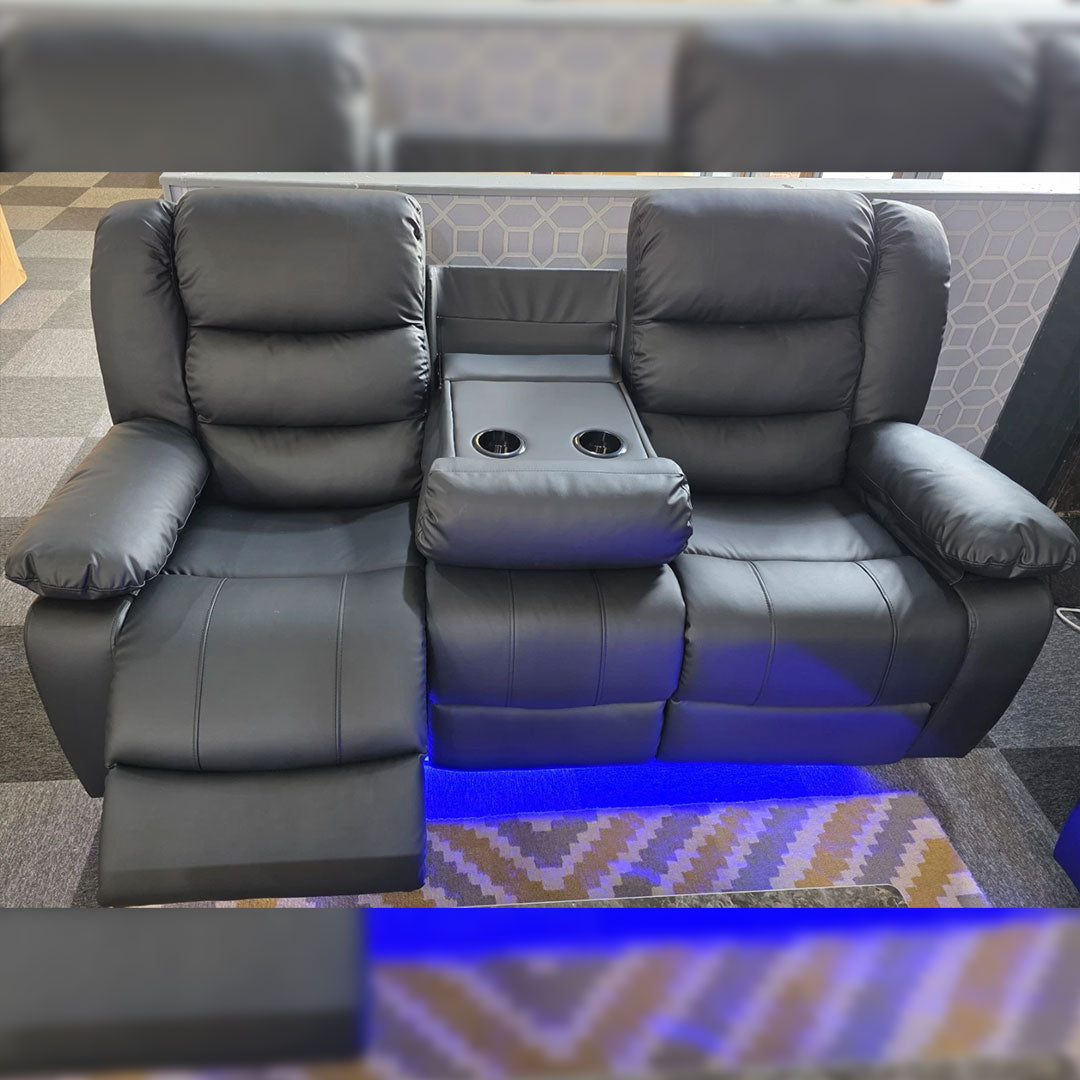 Roma Leather Electric Recliner Sofa 3+2 Seater with USB, LED and Cupholders