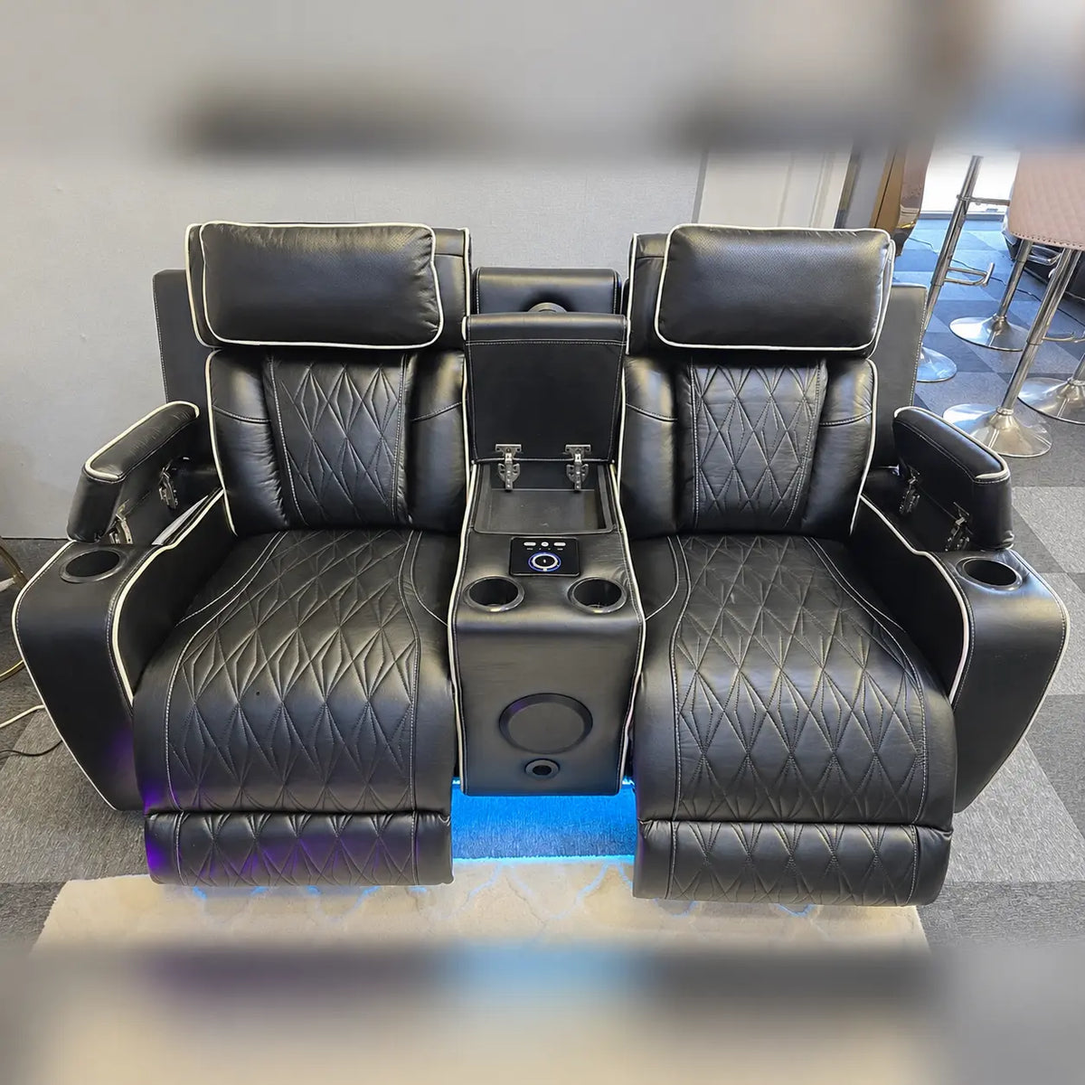 Osman 3 + 2 Music Electrical Recliner Sofa Set (Black, Grey or Cream)