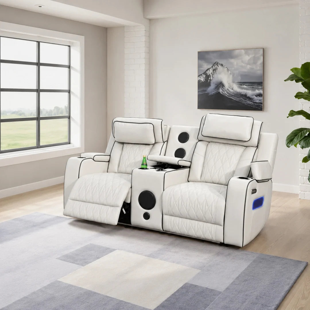 Osman Premium Leather Smart Electric Recliner Sofa Set 3+2 Seater