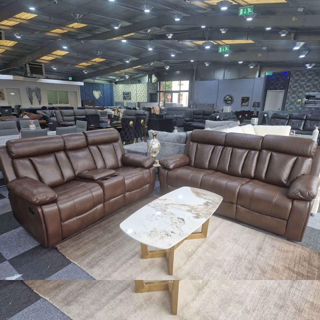 Vancouver Leather Recliner Sofa 3+2 Seater