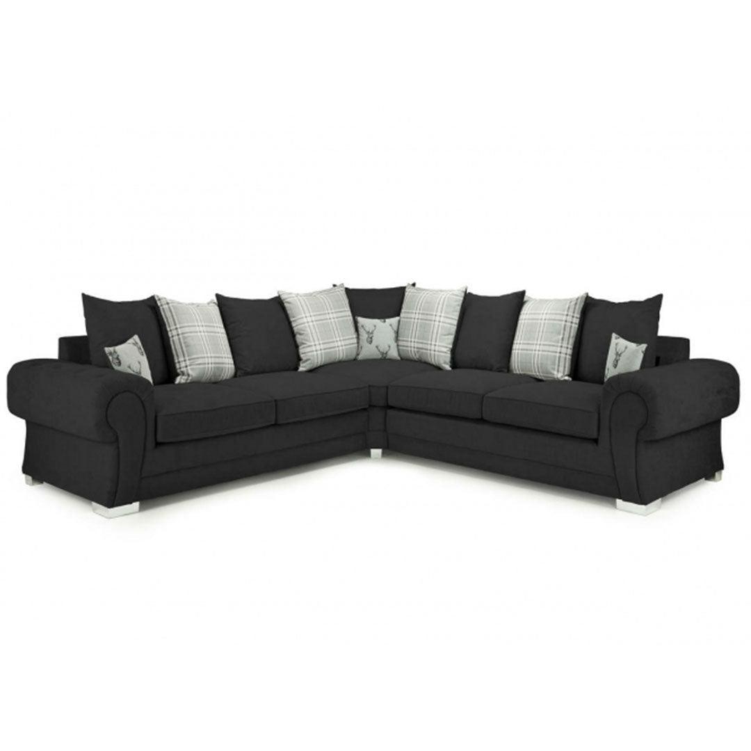 Verona Corner Sofa – 5 Seater Scatter Back Fabric Sofa