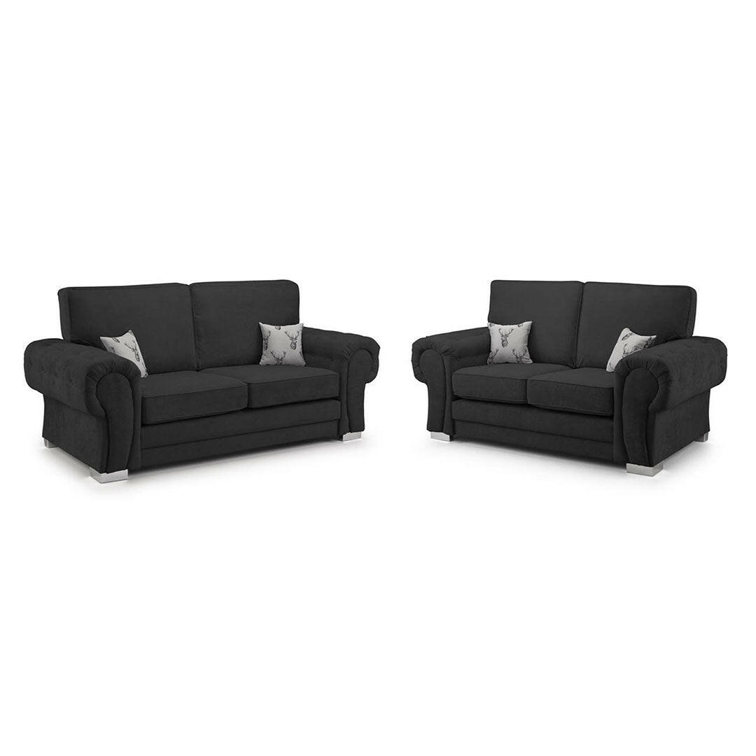 Verona Sofa 3+2 seater High Back Black